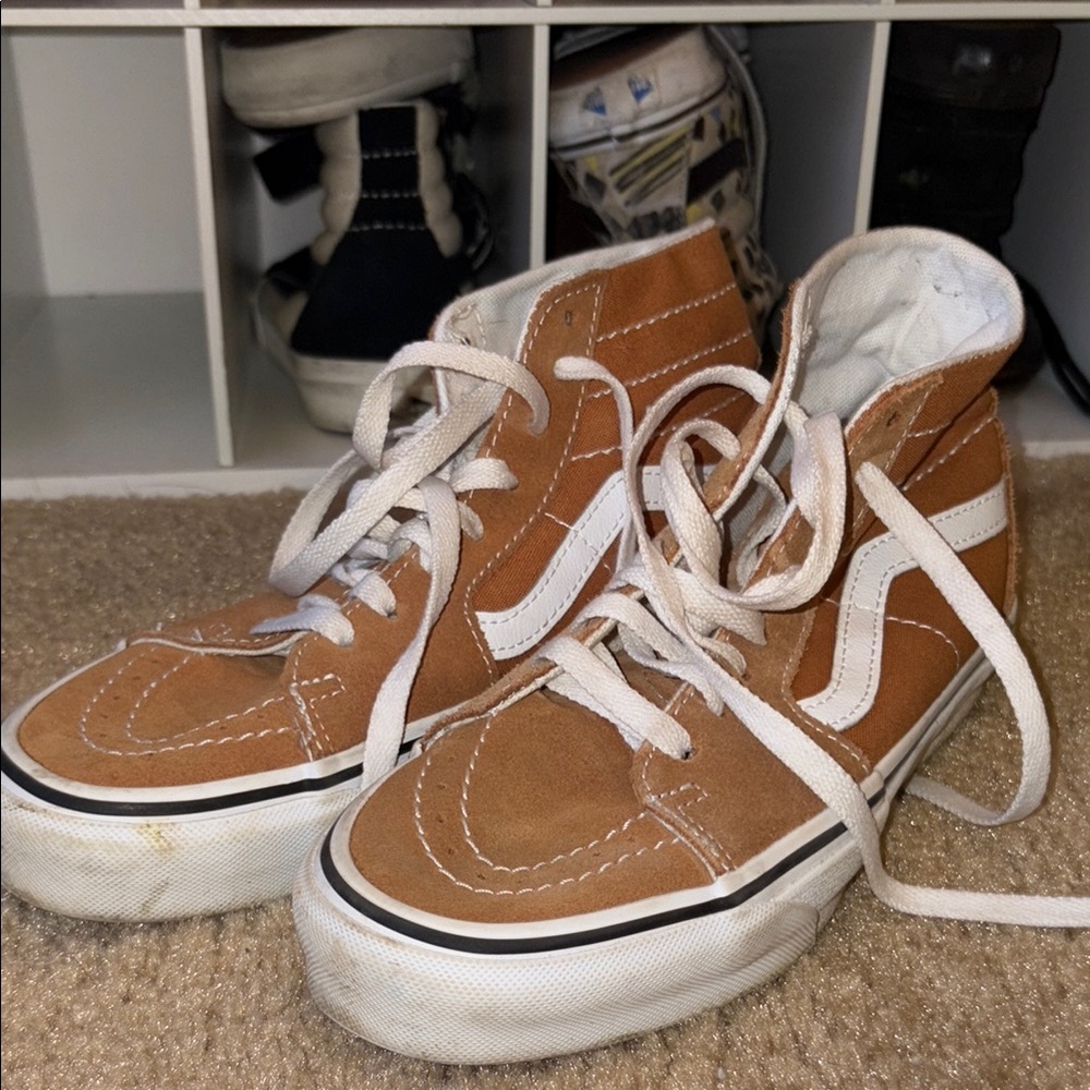 Vans Women's High-Top Sneakers - orange and White